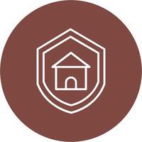 Home Protection Line Multi Circle Icon vector