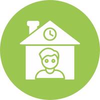 Home Owner Glyph Multi Circle Icon vector