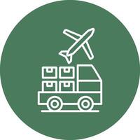 Logistic Service Provider Line Multi Circle Icon vector