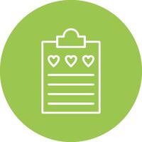 Wish List Line Multi Circle Icon vector