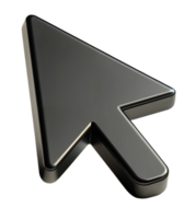 3d computer mouse cursor. arrow icon. png