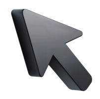 3d computer mouse cursor. arrow icon. png