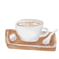 vattenfärg kaffe illustration png