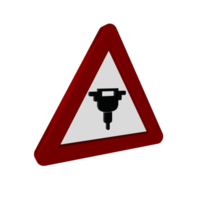 Road Sign 3D render png