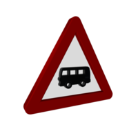 Road Sign 3D render png