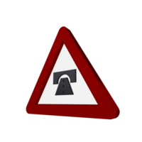 Road sign 3D render png