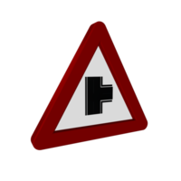 Road Sign 3D render png