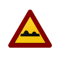 Road sign 3D render png