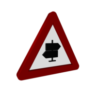 Road Sign 3D render png