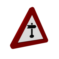 Road Sign 3D render png