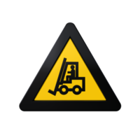 Warning Sign 3D render png