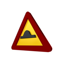 Road sign 3D render png