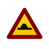 Road sign 3D render png