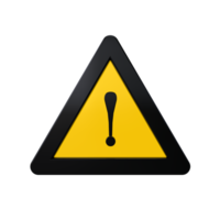 Warning Sign 3D render png