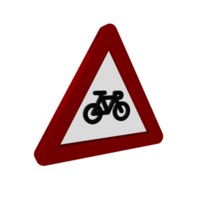 Road sign 3D render png