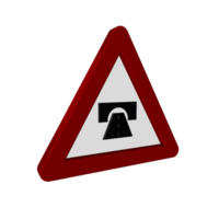 Road sign 3D render png