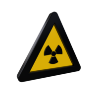 Warning Sign 3D render png