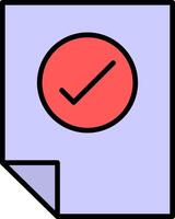 Check Line Filled Icon vector