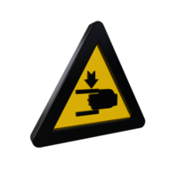 Warning Sign 3D render png