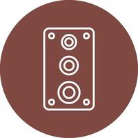 Speaker Line Multi Circle Icon vector