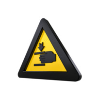 Warning Sign 3D render png