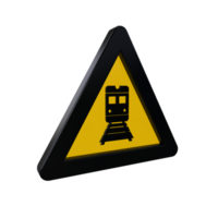 Warning Sign 3D render png