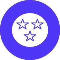 Stars Glyph Multi Circle Icon vector
