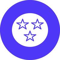 Stars Glyph Multi Circle Icon vector