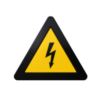 Warning Sign 3D render png