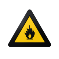 Warning Sign 3D render png