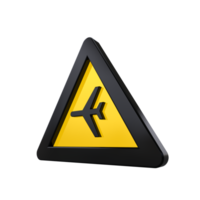 Warning Sign 3D render png