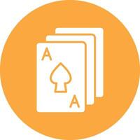 Poker Glyph Multi Circle Icon vector