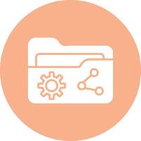 Share Glyph Multi Circle Icon vector