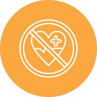 Prohibited Sign Line Multi Circle Icon vector