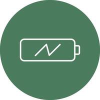 Charging Battery Line Multi Circle Icon vector