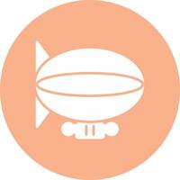 Zeppelin Glyph Multi Circle Icon vector