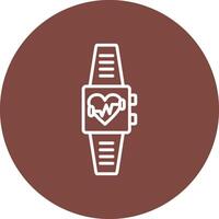 Fitness Watch Line Multi Circle Icon vector