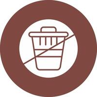 Zero Waste Glyph Multi Circle Icon vector