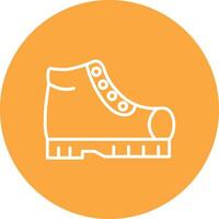 Boot Line Multi Circle Icon vector