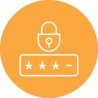 Password Line Multi Circle Icon vector