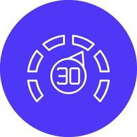 Thermostat Line Multi Circle Icon vector