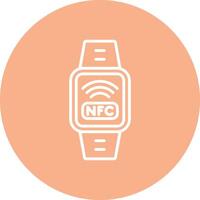 nfc línea multi circulo icono vector