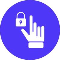 Lock Glyph Multi Circle Icon vector