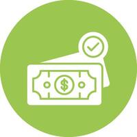 Cash Glyph Multi Circle Icon vector