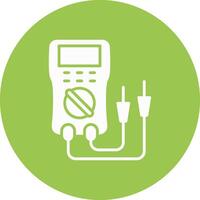 Multimeter Glyph Multi Circle Icon vector