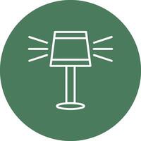 Lamp Line Multi Circle Icon vector