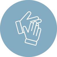 Clapping Line Multi Circle Icon vector