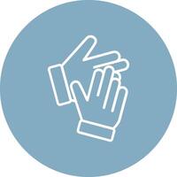 Clapping Line Multi Circle Icon vector