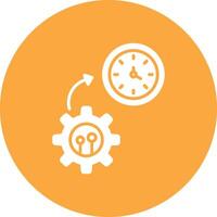 Time Management Glyph Multi Circle Icon vector