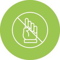 Prohibition Line Multi Circle Icon vector